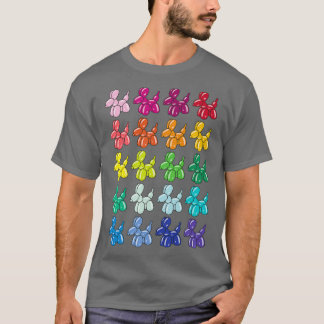 T-shirt Chien à ballons coloré 