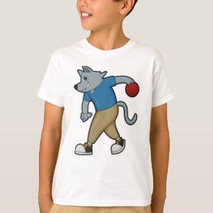 T-shirt Chien à Bowling avec Bowling balle