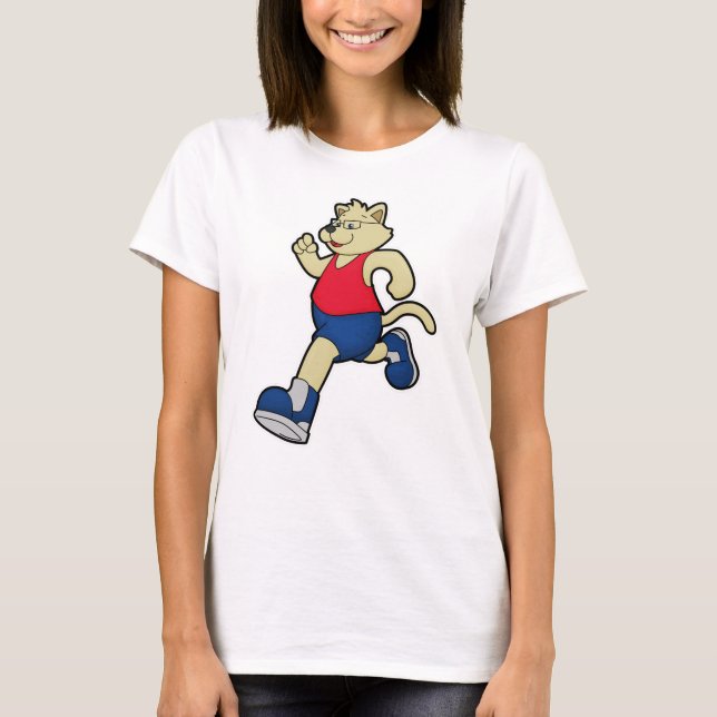 T-shirt Chien à courir avec lunettes (Devant)