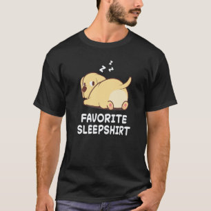 T-shirt Chien à la mode Retriever doré Nuit de sommeil Pyj