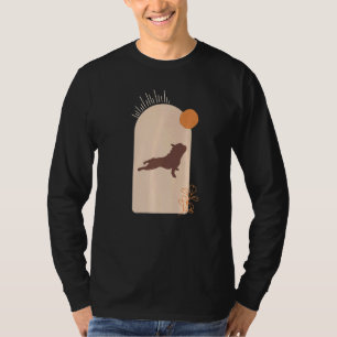 T-shirt Chien à tête molle Yoga Boho Style Vintage