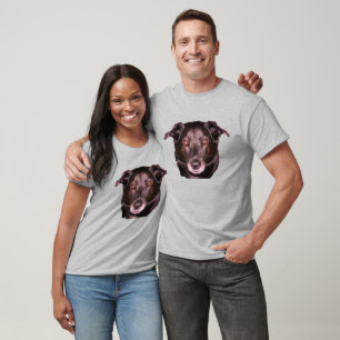 T-shirt Chien à visage de trieur du Labrador noir 