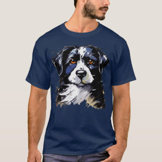 T-shirt chien abstrait
