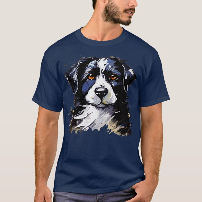 T-shirt chien abstrait (Devant)