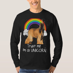 T-shirt Chien Afghan Afghani Arc-en-ciel Fais Moi Confianc