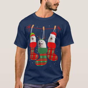 T-shirt Chien American Eskimo Chaussettes de Noël Drôle No