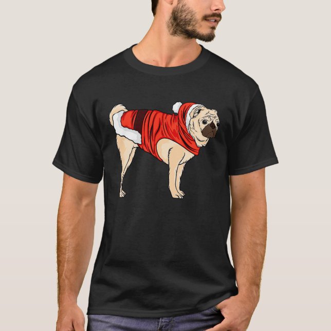 T-shirt Chien amour Cute Pitbull Casquette Ugly Christma (Devant)