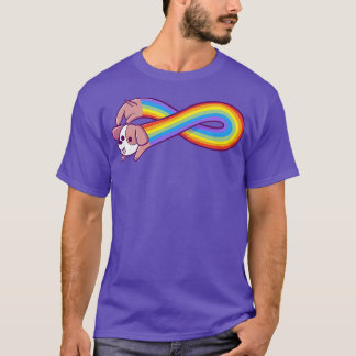 T-shirt Chien arc-en-ciel infini