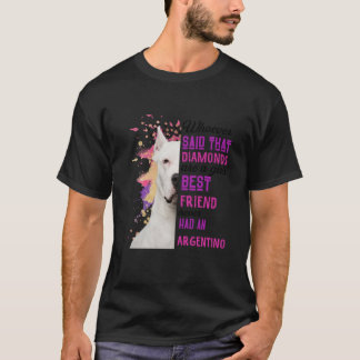 T-shirt Chien Argentino Sont Une Fille Meilleur Ami Drôle