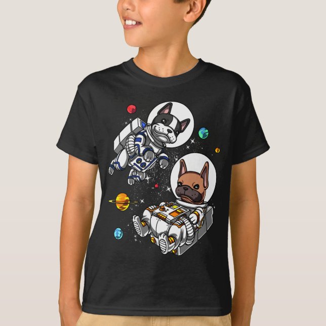 T-shirt Chien astronaute de Bulldog (Devant)