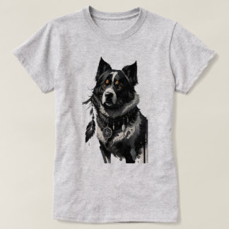T-shirt chien, attrapeur de rêves, amulet, talisman,