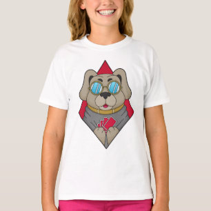 T-shirt Chien au Poker avec cartes de Poker