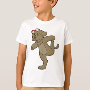 T-shirt Chien au Yoga Fitness