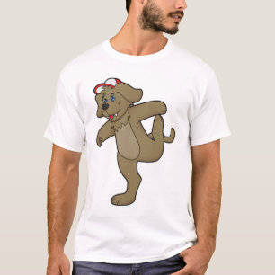 T-shirt Chien au Yoga Fitness