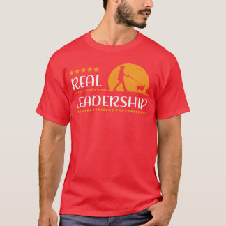 T-shirt Chien Aussie Véritable Leadership Chien Marcher Av