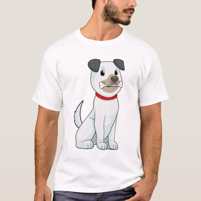 T-shirt Chien avec os (Devant)