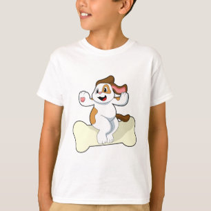 T-shirt Chien avec os