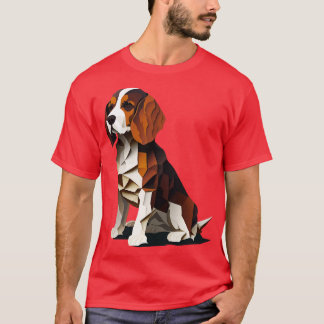 T-shirt Chien Beagle Abstrait