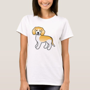 T-shirt Chien Beagle Citron Et Blanc Mignonne Caricature