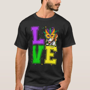 T-shirt Chien Beagle d'amour Fête du Festival de Mardi Gra