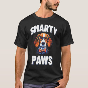 T-shirt Chien Beagle de Pâtes Smarty portant des lunettes