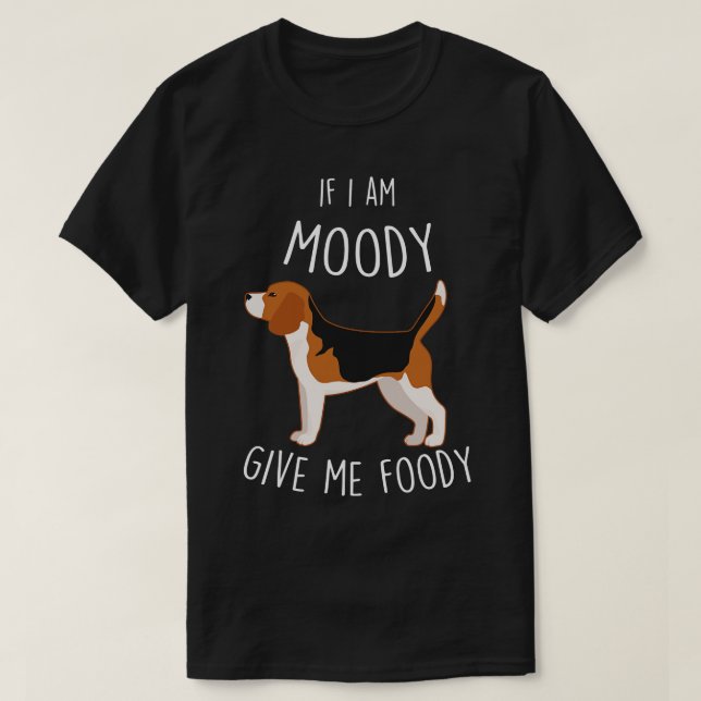 T-shirt Chien beagle Moody Foody (Design devant)