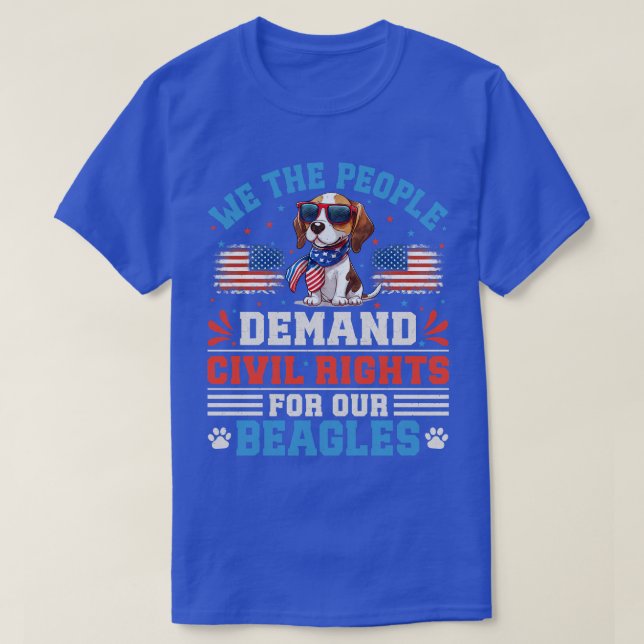 T-shirt Chien Beagle patriotique (Design devant)