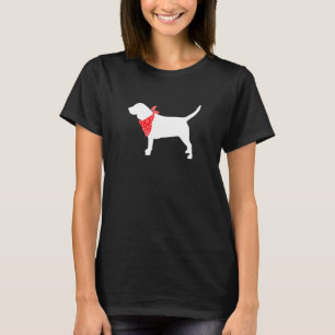 T-shirt Chien beagle portant une banane rouge