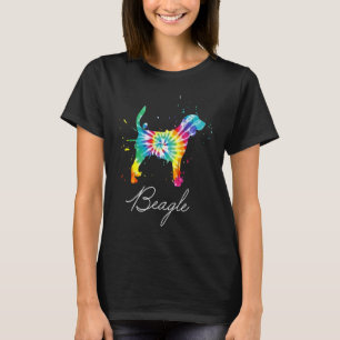 T-shirt Chien beagle Tie Dye Rainbow Chien Maman Aimer r