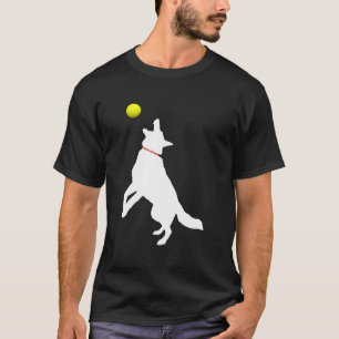 T-shirt Chien Berger Allemand Blanc Gsd Frappe Tenne Jaune