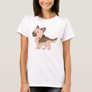 T-shirt Chien berger allemand de Kawaii