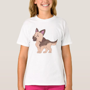 T-shirt Chien berger allemand de Kawaii