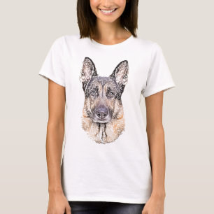 T-shirt Chien berger allemand esquissé
