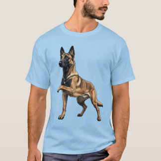 T-shirt Chien Berger Allemand Mignon Art de Compagnie Berg