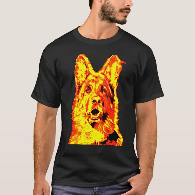 T-shirt Chien berger allemand noir (Devant)