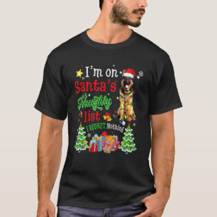 T-shirt Chien berger allemand sur la liste drôle de méchan