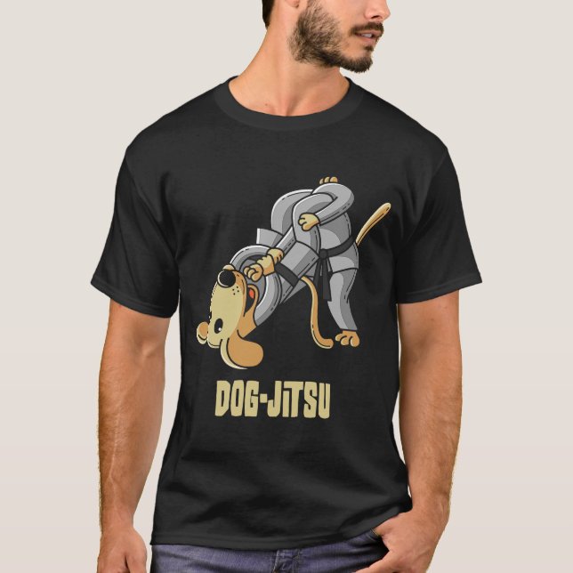 T-shirt Chien BJJ Jiu Jitsu du Brésil (Devant)