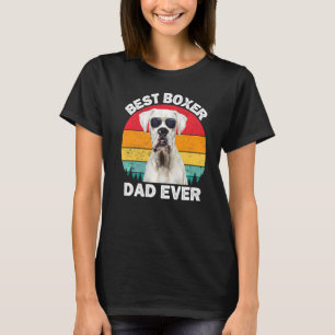 T-shirt Chien blanc Boxer Papa Boxer Vintage Papa Chien Pè