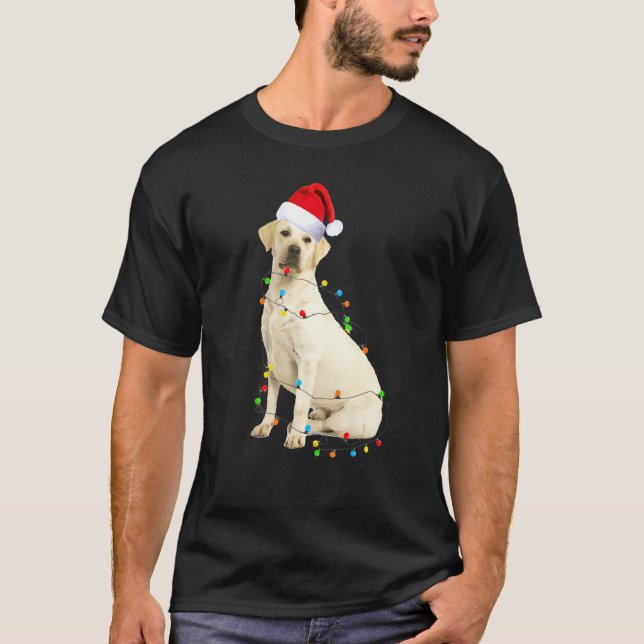 T-shirt Chien blanc Chien de Noël Chien clair (Devant)
