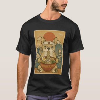 T-shirt Chien Boule Kawaii Nouilles Japonaises Ramen 1