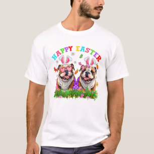 T-shirt Chien Bouledogue Anglais Mignon & Oreilles de Lapi