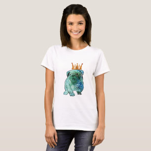 T-shirt Chien Bouledogue Français Couronne Dame