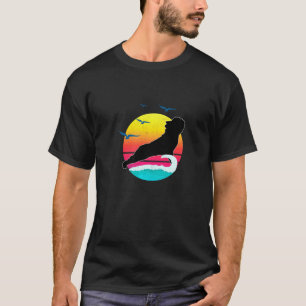 T-shirt Chien Bouledogue Français Yoga Rétro Mignon