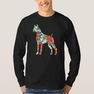 T-shirt Chien Boxer Aloha Hawaïen
