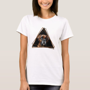 T-shirt Chien Boxer Labrador Brun et Noir Bringé
