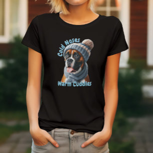 T-shirt Chien Boxer Nez Froids, Câlins Chauds