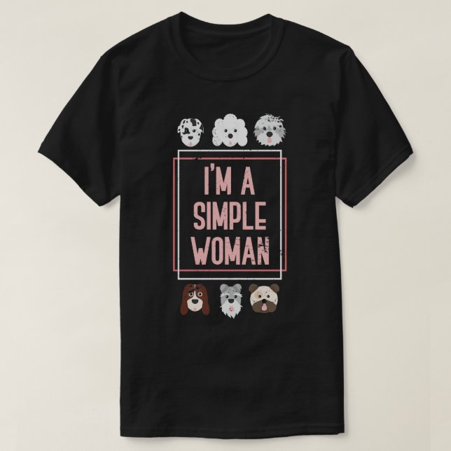 T-shirt Chien cadeau Amoureux des chiens femme (Design devant)
