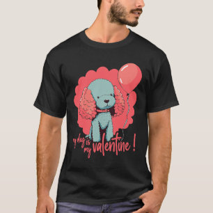 T-shirt Chien Caniche Avec Ballon Amour De Chien Pour La