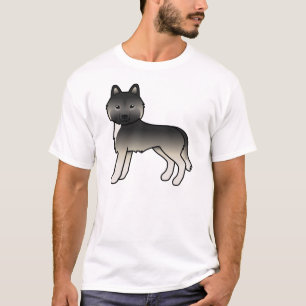 T-shirt Chien caricature chou de Sibérie d'Agouti