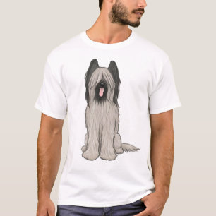 T-shirt Chien caricaturé mignon Briard